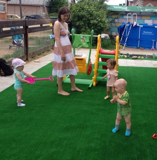 искусственный газон для детской площадки Лайм